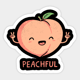 Peachful Sticker